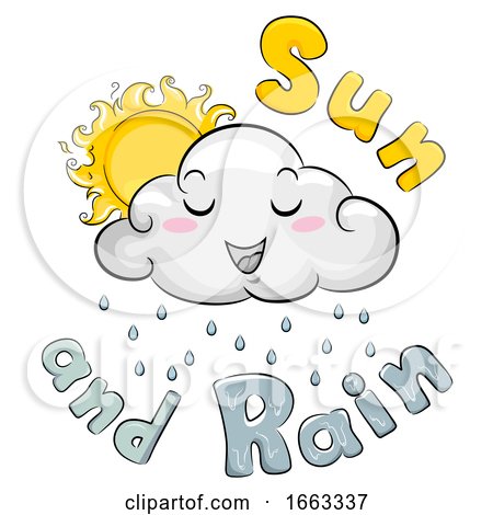 Mascot Cloud Weather Sun and Rain Illustration by BNP Design Studio