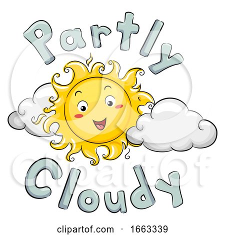 Mascot Sun Weather Partly Cloudy Illustration by BNP Design Studio