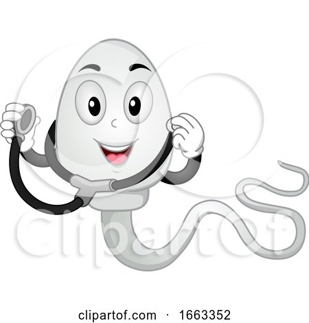 Mascot Sperm Check up Illustration by BNP Design Studio