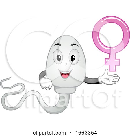 Mascot Sperm Female Illustration by BNP Design Studio