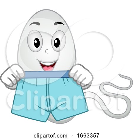 Mascot Sperm Wear Boxer Illustration by BNP Design Studio