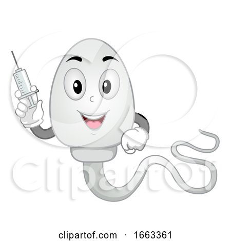 Sperm Mascot Injection Illustration by BNP Design Studio