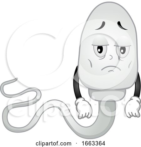 Sperm Mascot Unhealthy Illustration by BNP Design Studio