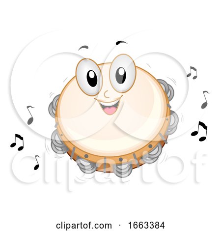 Mascot Tambourine Illustration by BNP Design Studio