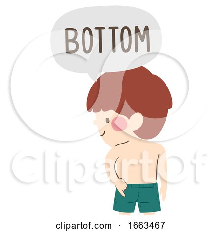 Kid Boy Naming Body Parts Bottom Illustration by BNP Design Studio
