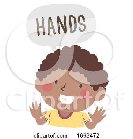 Kid Boy Naming Body Parts Hands Illustration by BNP Design Studio