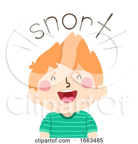 Kid Boy Laugh Onomatopoeia Sound Snort by BNP Design Studio