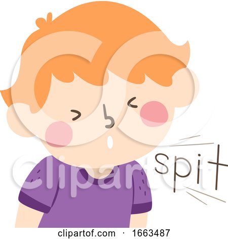 Kid Boy Onomatopoeia Sound Spit Illustration by BNP Design Studio