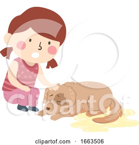 Kid Girl Pet Dog Dying Uncontrollable Bladder by BNP Design Studio