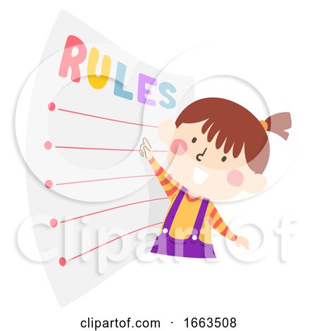 Kid Girl Follow Rules Illustration by BNP Design Studio