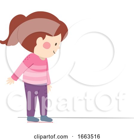 Kid Girl Arbitrary Non Standard Foot Illustration by BNP Design Studio