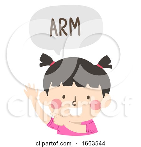 Kid Girl Naming Body Parts Arm Illustration by BNP Design Studio