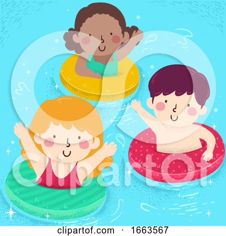 Kids Floater Pool Illustration by BNP Design Studio