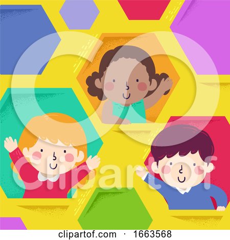 Kids Hexagon Windows Illustration by BNP Design Studio