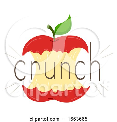 Apple Bite Onomatopoeia Sound Crunch Illustration by BNP Design Studio