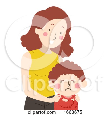 Kid Boy Feel Angry Mom Illustration by BNP Design Studio