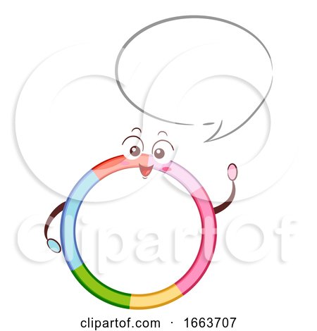 Mascot Hula Hoop Speech Bubble Illustration by BNP Design Studio