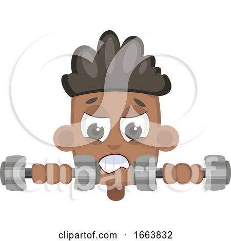 Boy Lifting Weights by Morphart Creations