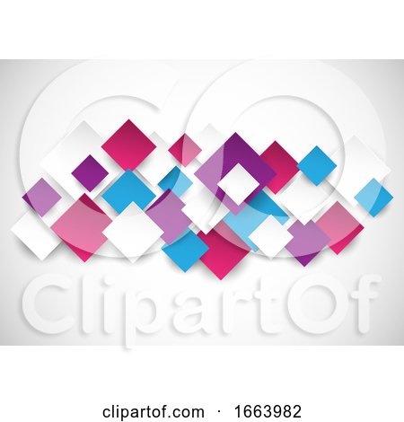 Abstract Background with 3d Style Squares Design by KJ Pargeter