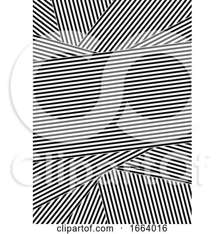 Black and White Abstract Striped Design by KJ Pargeter