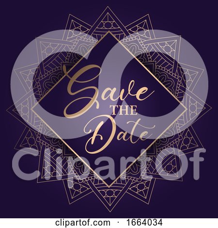 Decorative Save the Date Design by KJ Pargeter