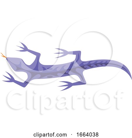 Purple Tribal Lizard by Any Vector