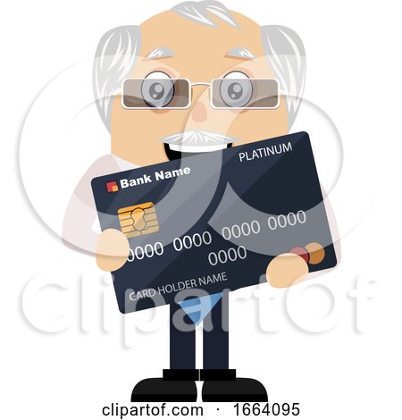 Old Business Man with Credit Card by Morphart Creations