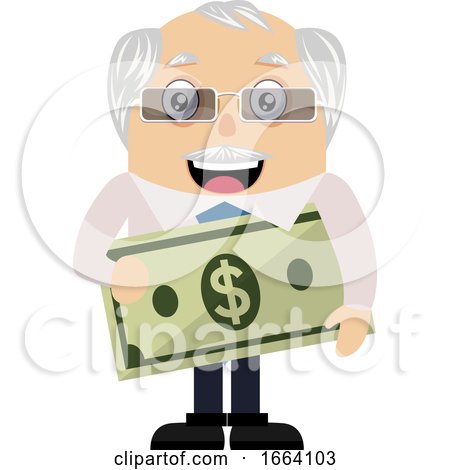 Old Business Man with Money by Morphart Creations