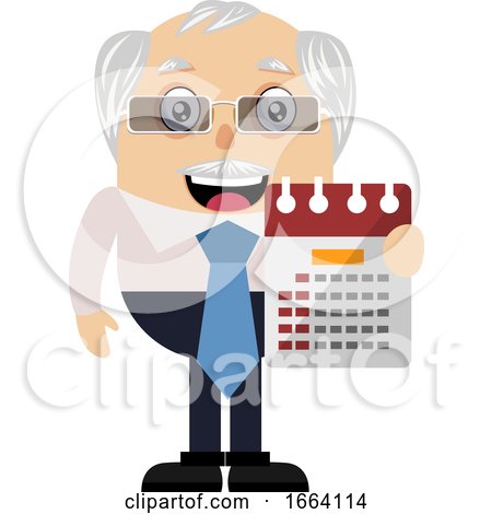 Old Business Man with Calendar by Morphart Creations