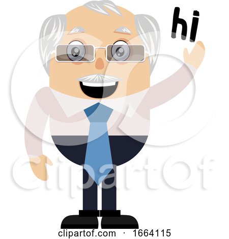 Old Business Man Saying Hi by Morphart Creations