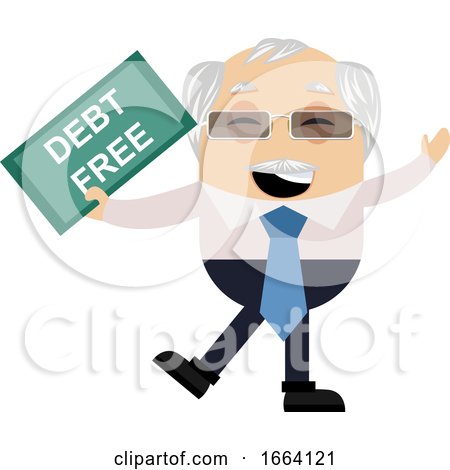 Old Business Man Debt Free by Morphart Creations
