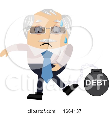 Old Business Man in Debt by Morphart Creations
