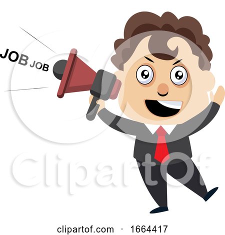 Young Business Man with Megaphone by Morphart Creations