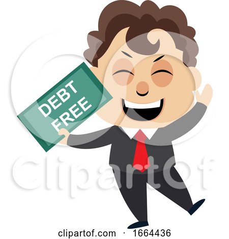Young Business Man Is Debt Free by Morphart Creations