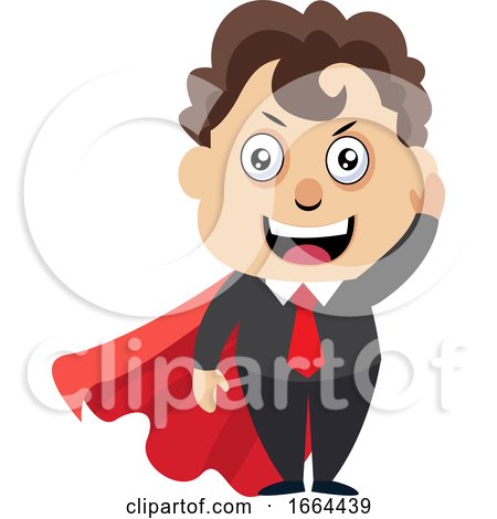 Young Business Man with Red Cape by Morphart Creations