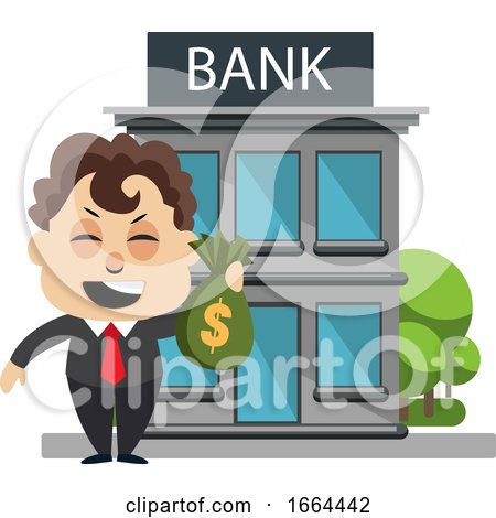 Young Business Man with Money at the Bank by Morphart Creations
