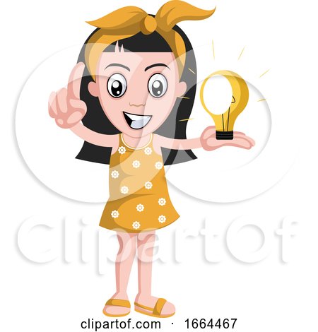 Girl with Lighting Bulb by Morphart Creations