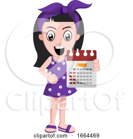 Girl Holding Calendar by Morphart Creations