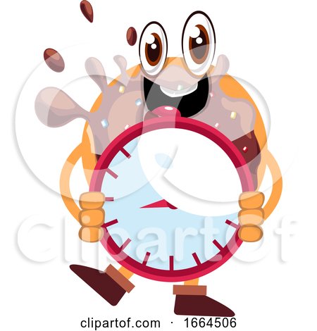 Donut Holding Clock by Morphart Creations