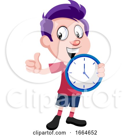 Boy Holding Clock by Morphart Creations