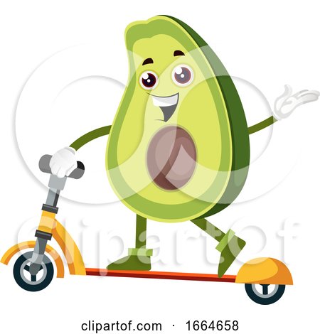 Avocado with Scooter by Morphart Creations