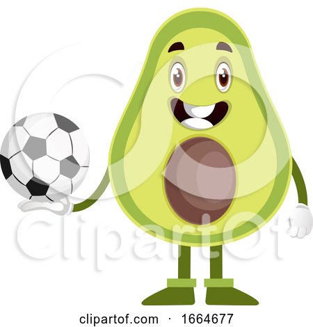 Avocado with Football Ball by Morphart Creations