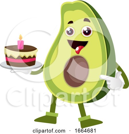 Avocado Holding Cake by Morphart Creations