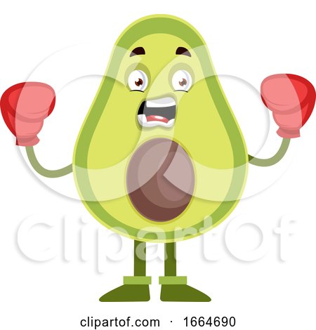 Avocado with Boxing Glove by Morphart Creations