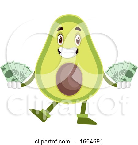 Avocado with Money by Morphart Creations