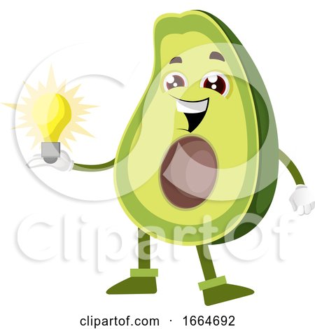 Avocado with Lighting Bulb by Morphart Creations