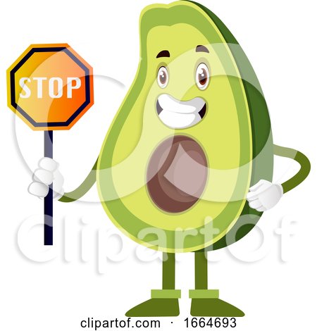 Avocado with Stop Sign by Morphart Creations