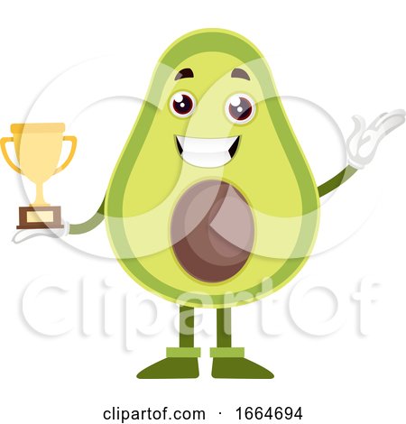 Avocado Holding Trophy by Morphart Creations
