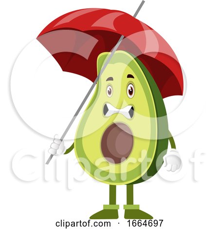 Avocado with Umbrella by Morphart Creations