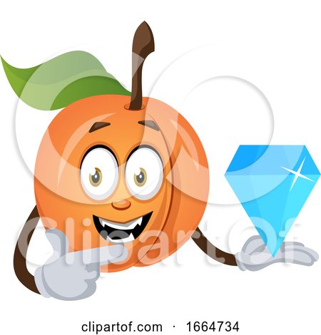 Apricot Holding Big Diamond by Morphart Creations